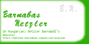 barnabas metzler business card